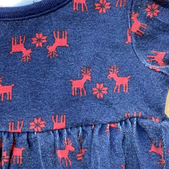 Hanna Andersson reindeer print dress size 6-12 months - Picture 5 of 6